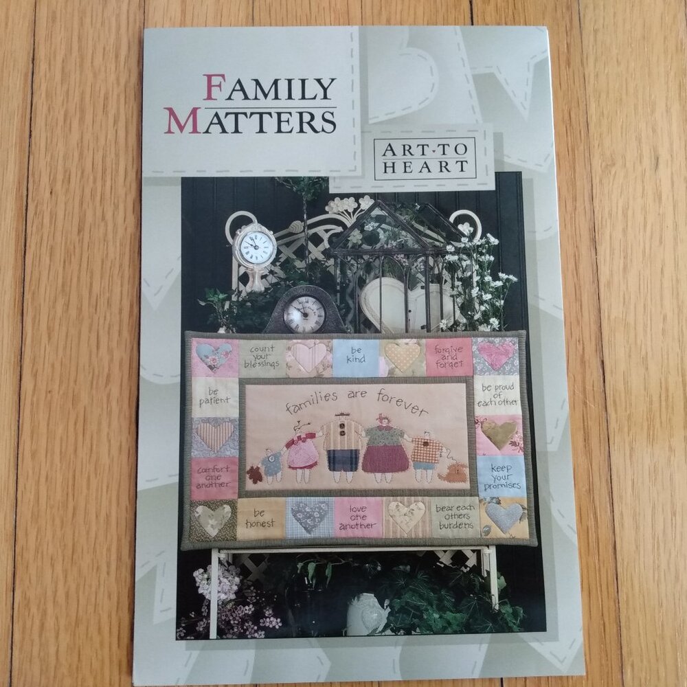 Vintage Family Applique Quilt Sewing Pattern by Art to Heart UNCUT